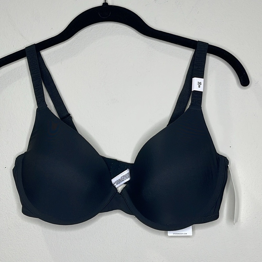 Steve Madden Black Pushed Up Bra 36B